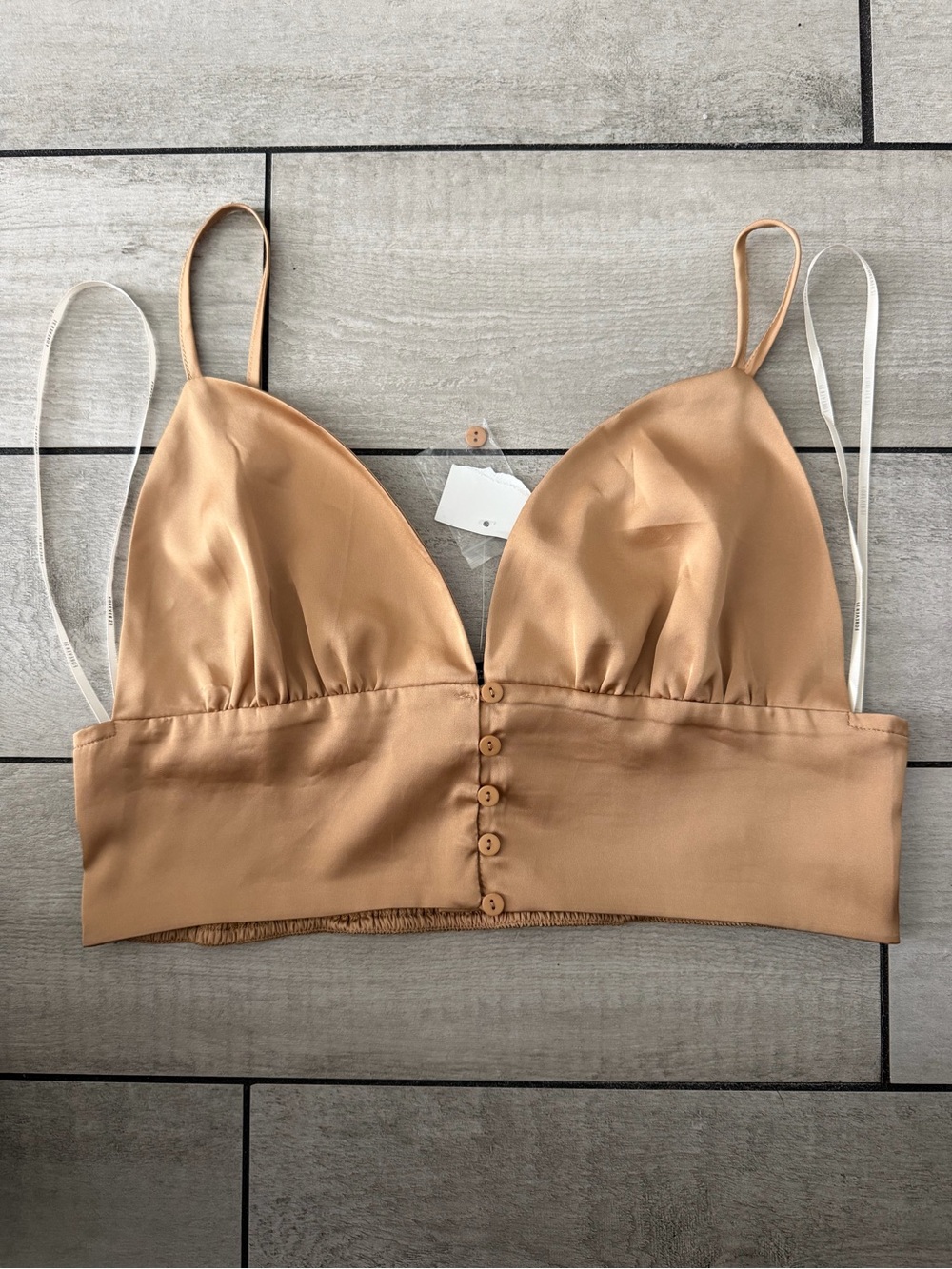 Forever 21 Smocked Top in Camel